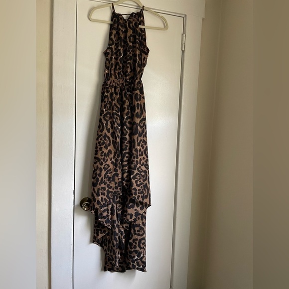 Leopard Print Ruffle high low backless Dress size Small - Picture 12 of 16